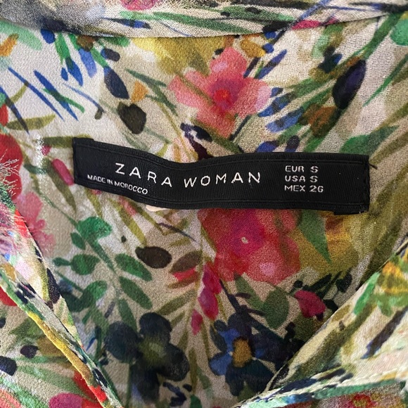 Zara Floral Long Sleeve Top - Picture 2 of 5